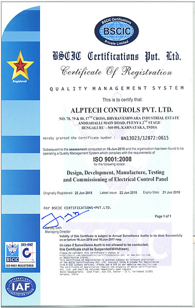 AlpTech - Quality Cert